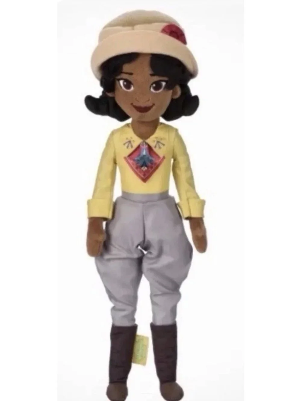 Disney Tiana Soft Plush Doll Tiana's Bayou Adventure 18 In Black Princess NWT